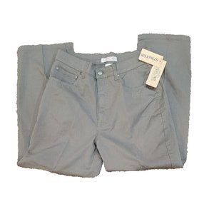 NWT CHEROKEE Sz 6 Cotton Blend 5 Pocket Stretch Army Green Cropped Casual Pants